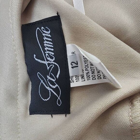 La Femme Silver Sequin Spaghetti Strap Mini Dress (12) - Picture 7 of 7